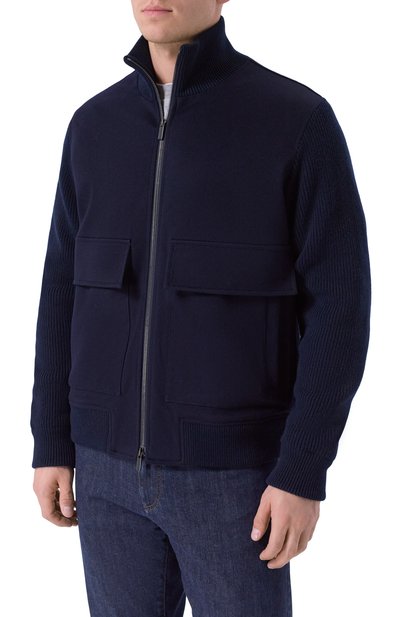 Бомбер из шерсти и кашемира PAUL&SHARK, арт. 15311301, фото 3