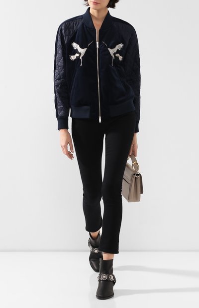 Бомбер GOLDEN GOOSE DELUXE BRAND синего цвета по цене 69050 руб., арт. G35WP069.A1, фото 2 Бомбер GOLDEN GOOSE DELUXE BRAND, арт. G35WP069.A1, фото 2