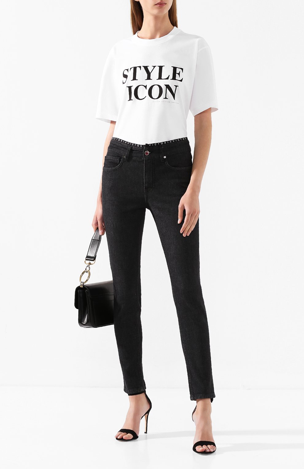 Хлопковая футболка VICTORIA, VICTORIA BECKHAM, арт. JYVV 149 PAW19 C0TT0N JERSEY, фото 2