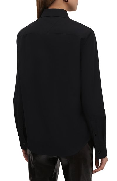 Хлопковая рубашка BOTTEGA VENETA черного цвета по цене 104500 руб., арт. 679560/V1IE0, фото 4 Хлопковая рубашка BOTTEGA VENETA, арт. 679560/V1IE0, фото 4