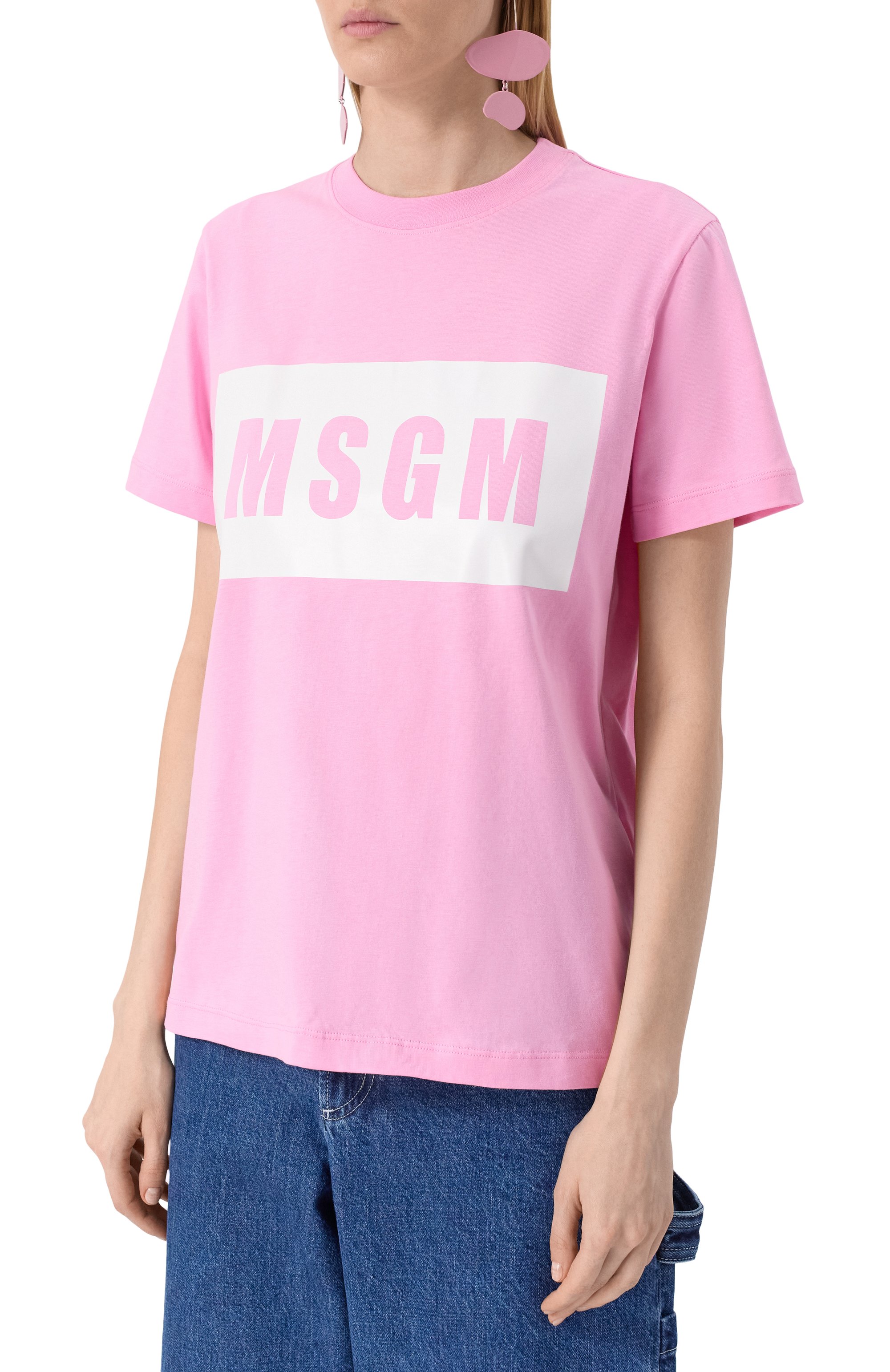 Хлопковая футболка MSGM, арт. 2000MDM520 200002, фото 3