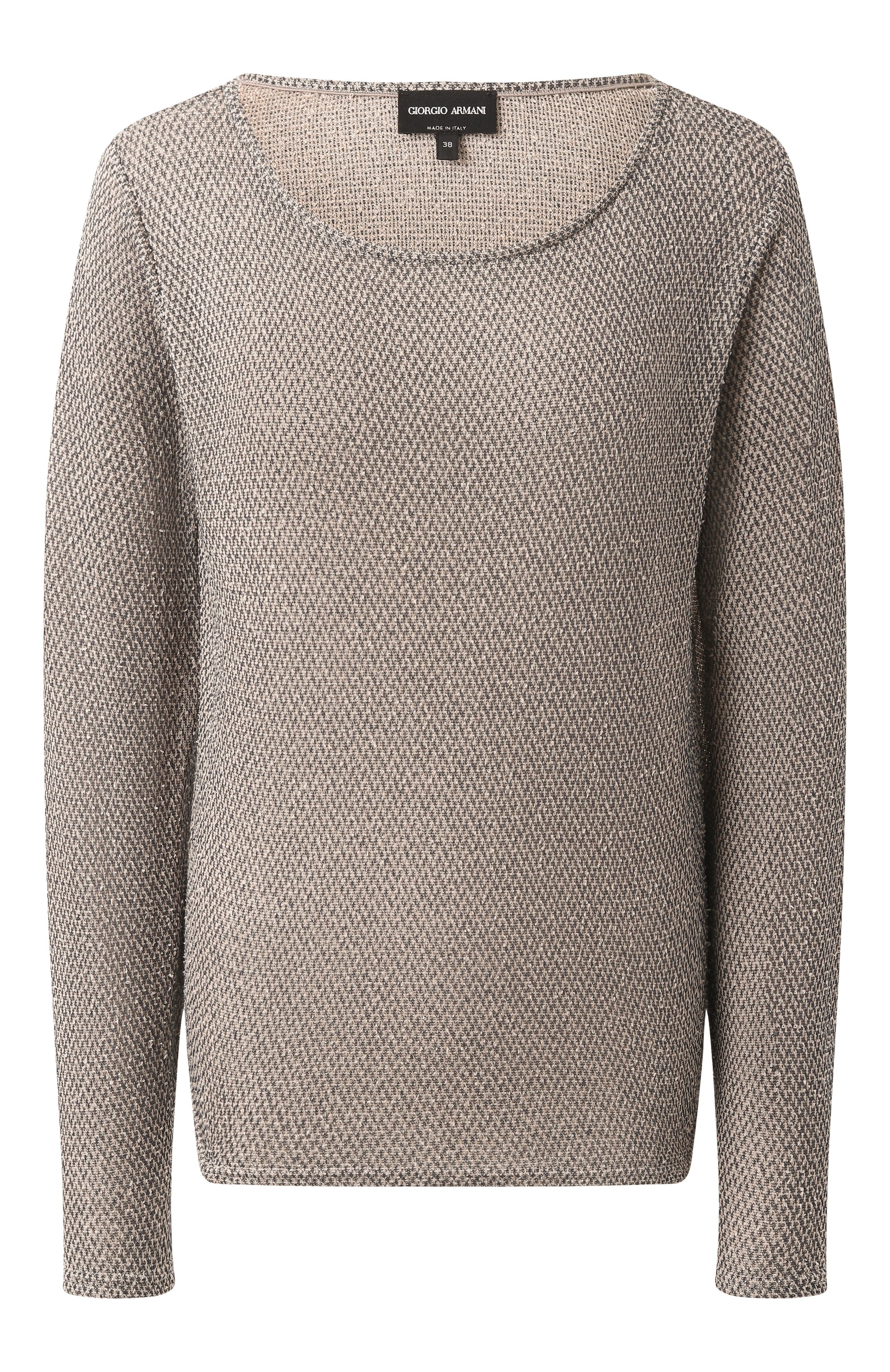 Хлопковый пуловер GIORGIO ARMANI темно-серого цвета по цене 76100 руб., арт. GW001073/AF15058, фото 1 Хлопковый пуловер GIORGIO ARMANI, арт. GW001073/AF15058, фото 1