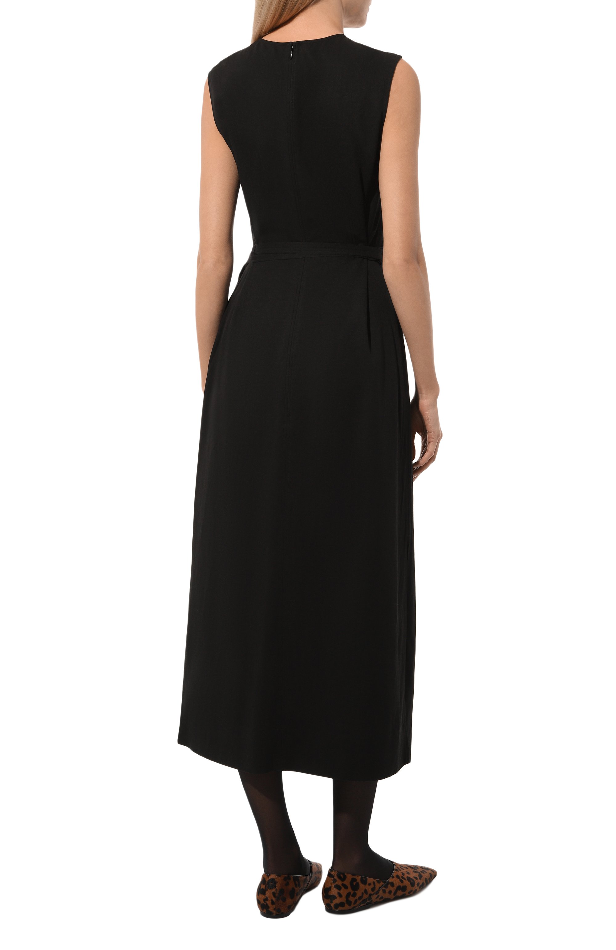 Платье из вискозы и льна TOTEME, арт. 243-WRD0124-FB0193, фото 4