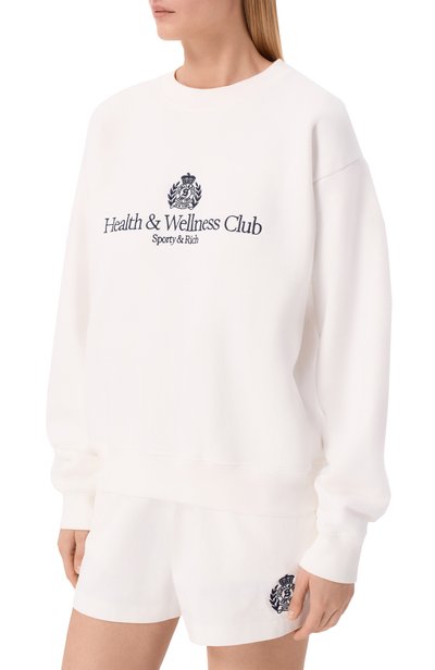Хлопковый свитшот SPORTY AND RICH, арт. ST098712241WH01, фото 3