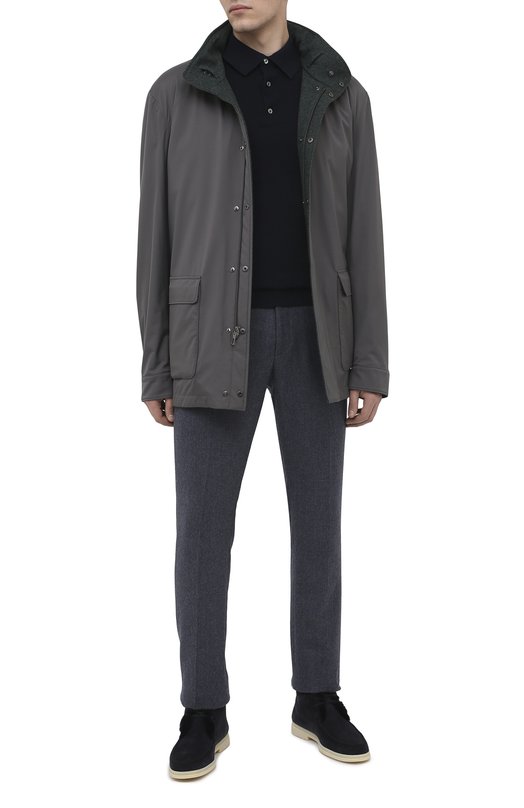 Поло из шелка и хлопка Ralph Lauren Синий, фото 2