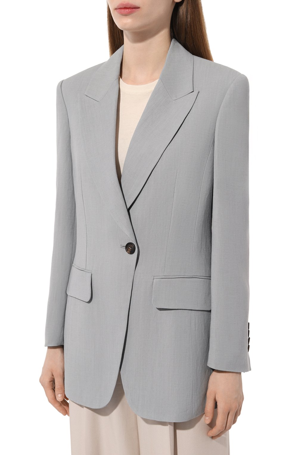 Жакет из вискозы и льна BRUNELLO CUCINELLI, арт. MH1262682, фото 3