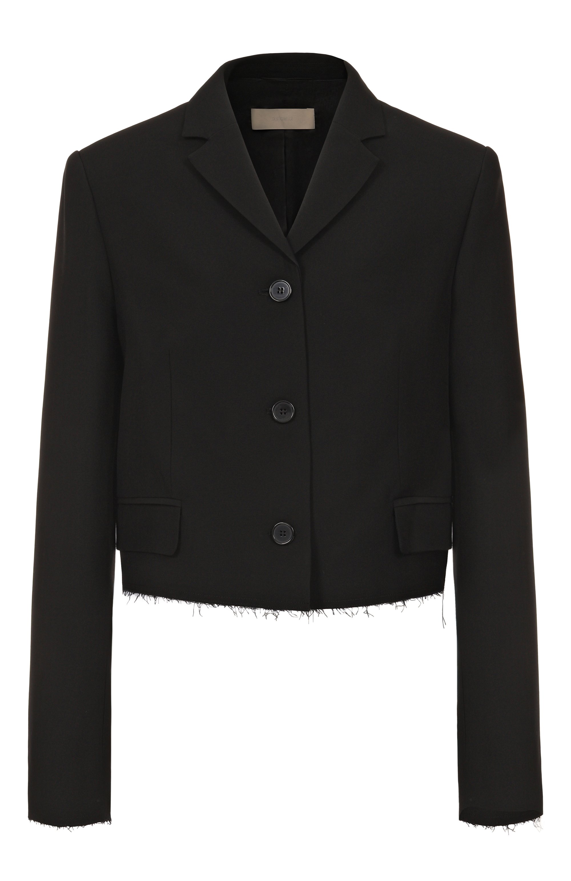Жакет из шерсти и шелка 12 STOREEZ черного цвета по цене 36000 руб., арт. 132600, фото 1 Жакет из шерсти и шелка 12 STOREEZ, арт. 132600, фото 1
