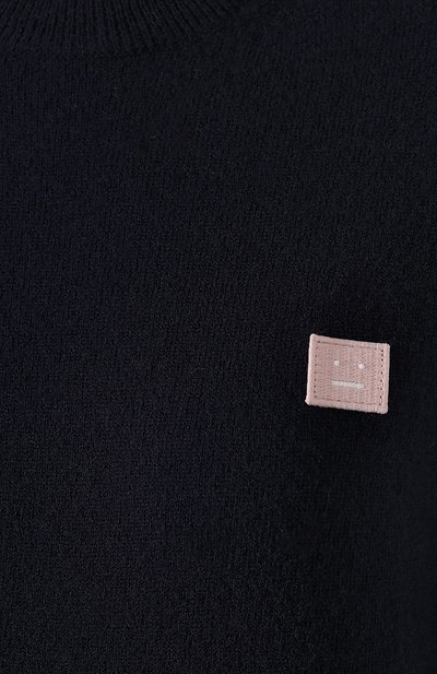 Шерстяной пуловер ACNE STUDIOS темно-синего цвета по цене 39050 руб., арт. C60016/W, фото 5 Шерстяной пуловер ACNE STUDIOS, арт. C60016/W, фото 5