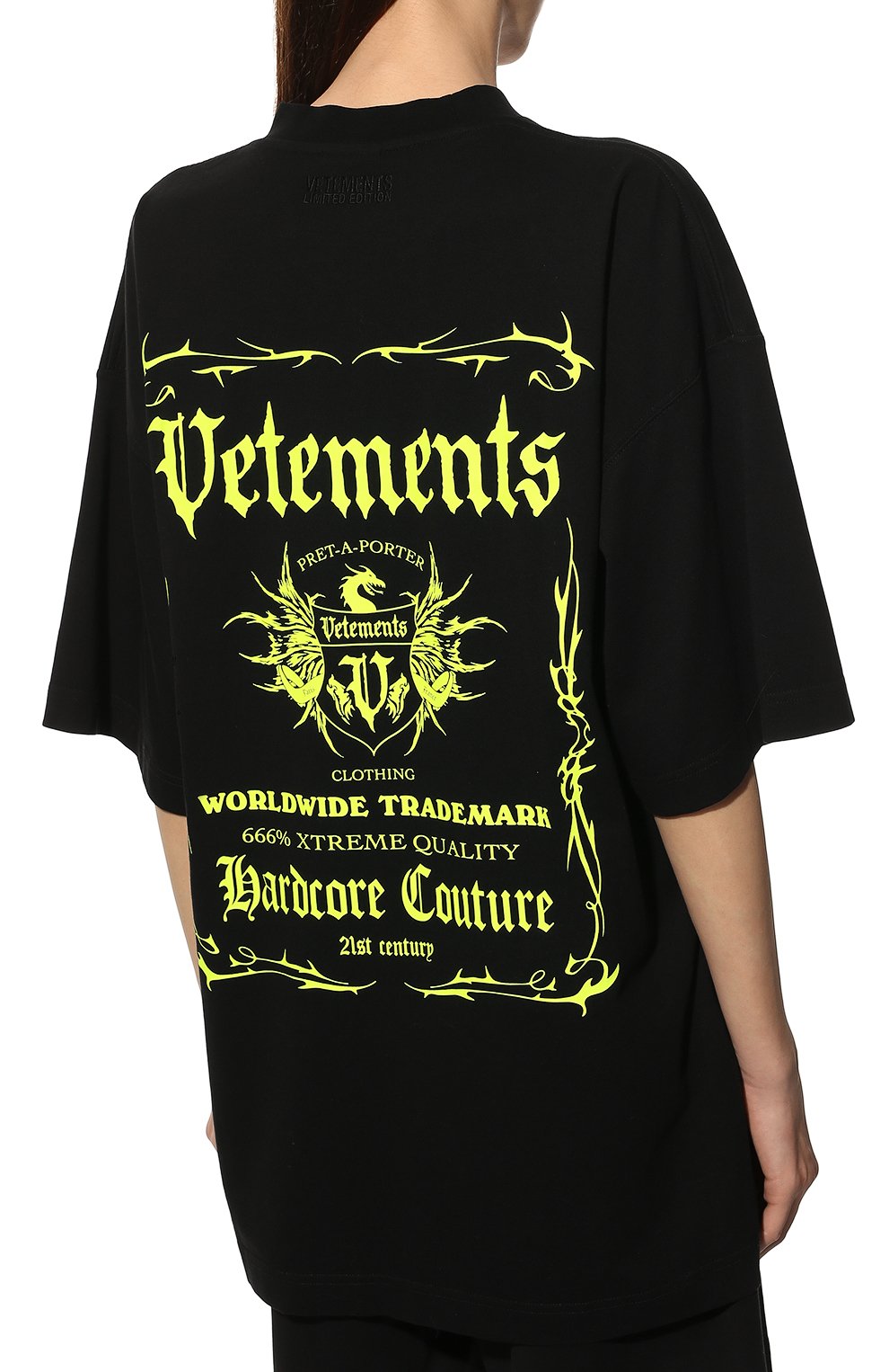 Хлопковая футболка VETEMENTS, арт. UA52TR480X 1610/W, фото 4