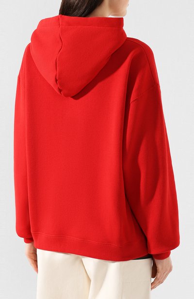 Хлопковое худи GUCCI красного цвета по цене 115500 руб., арт. 605154/XJB8V, фото 4 Хлопковое худи GUCCI, арт. 605154/XJB8V, фото 4