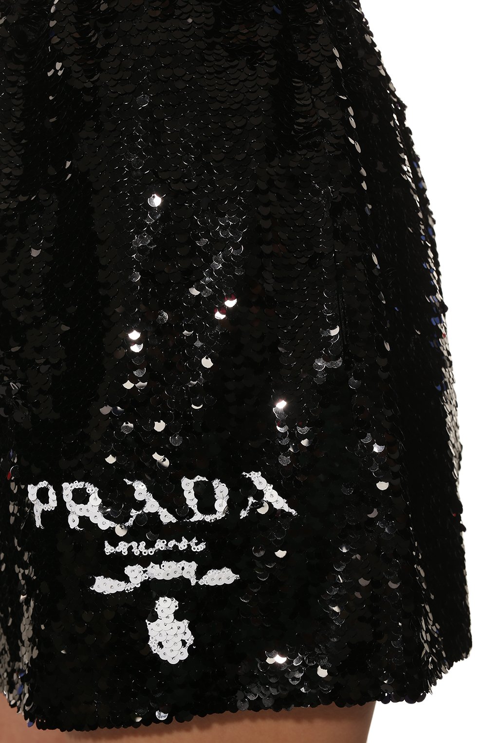 Шелковые шорты с отделкой пайетками PRADA, арт. P284FR-1Z5F-F0002-221, фото 5