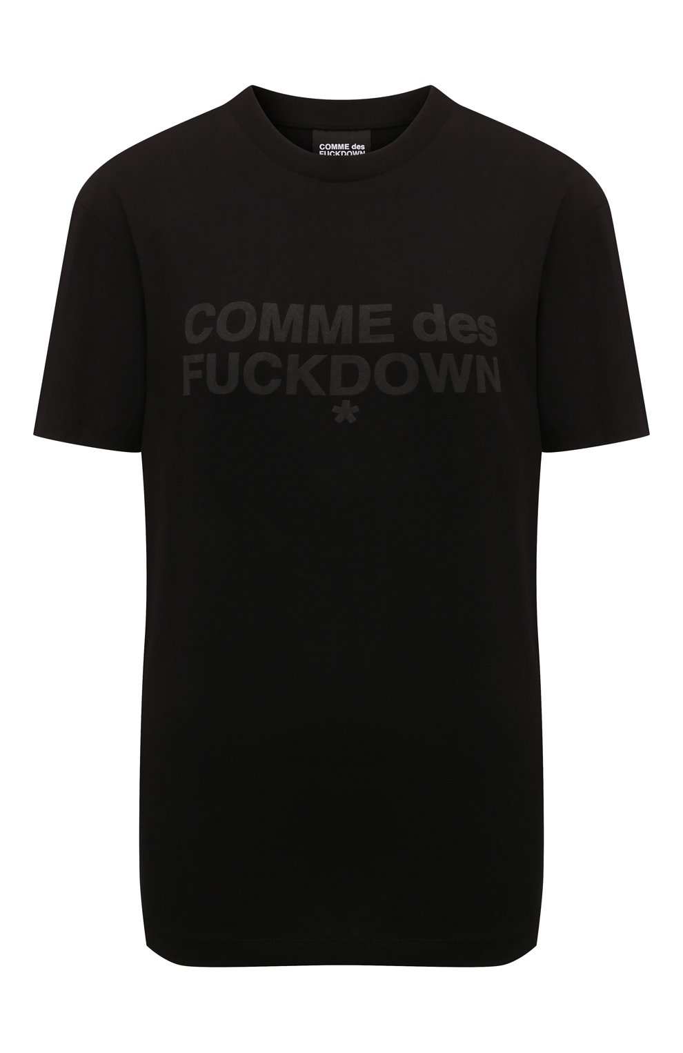 Хлопковая футболка COMME DES FUCKDOWN черного цвета по цене 5595 руб., арт. CFABW01021, фото 1 Хлопковая футболка COMME DES FUCKDOWN, арт. CFABW01021, фото 1