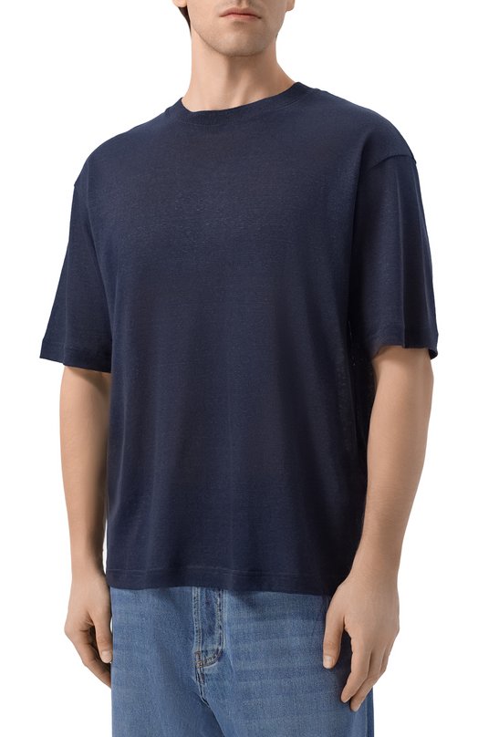 Футболка изо льна и хлопка White Sand 26SU40/657 Синий  26SU40/657 Фото 3