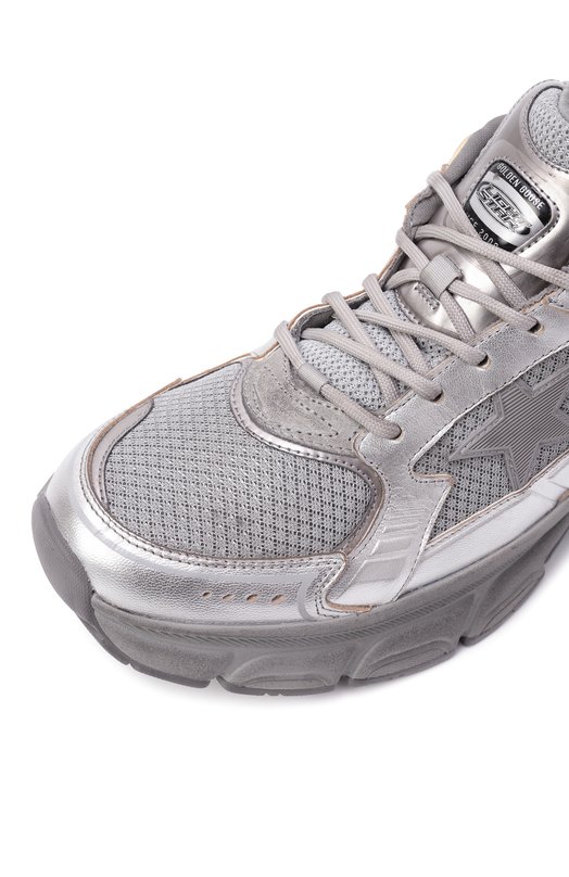 Комбинированные кроссовки Lightstar Golden Goose Deluxe Brand GMF00724.F006475 Серебряный  GMF00724.F006475 Фото 7