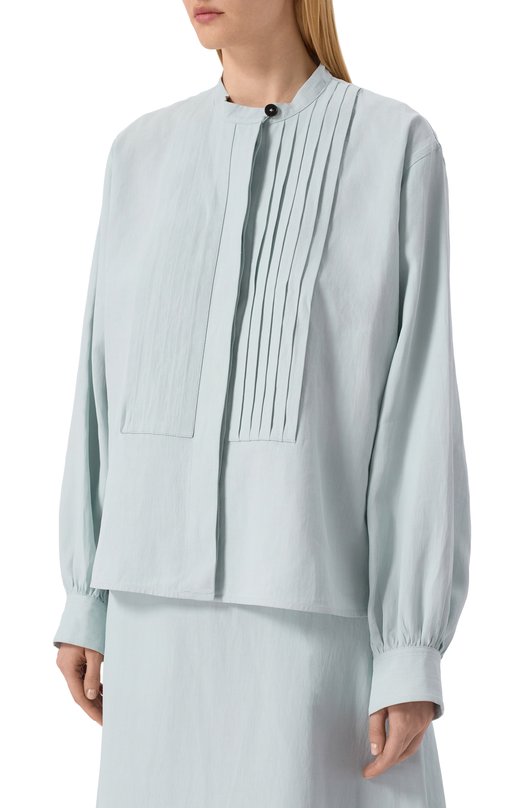 Льняная блузка Jil Sander J04DL0106-J60001 Голубой  J04DL0106-J60001 Фото 3