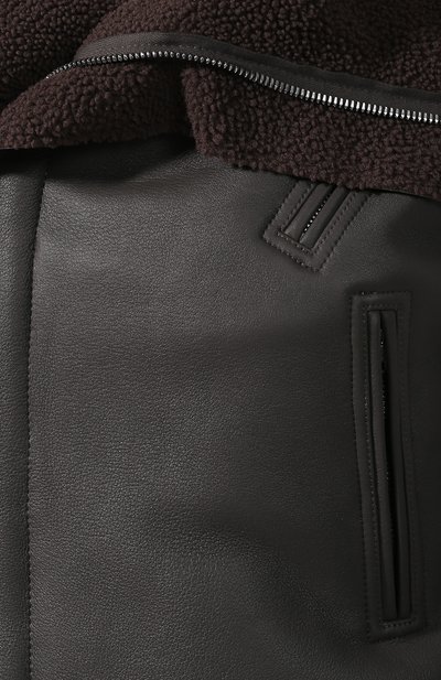 Кожаная куртка на меховой подкладке RICK OWENS, арт. RP18F4728/LSHS, фото 5
