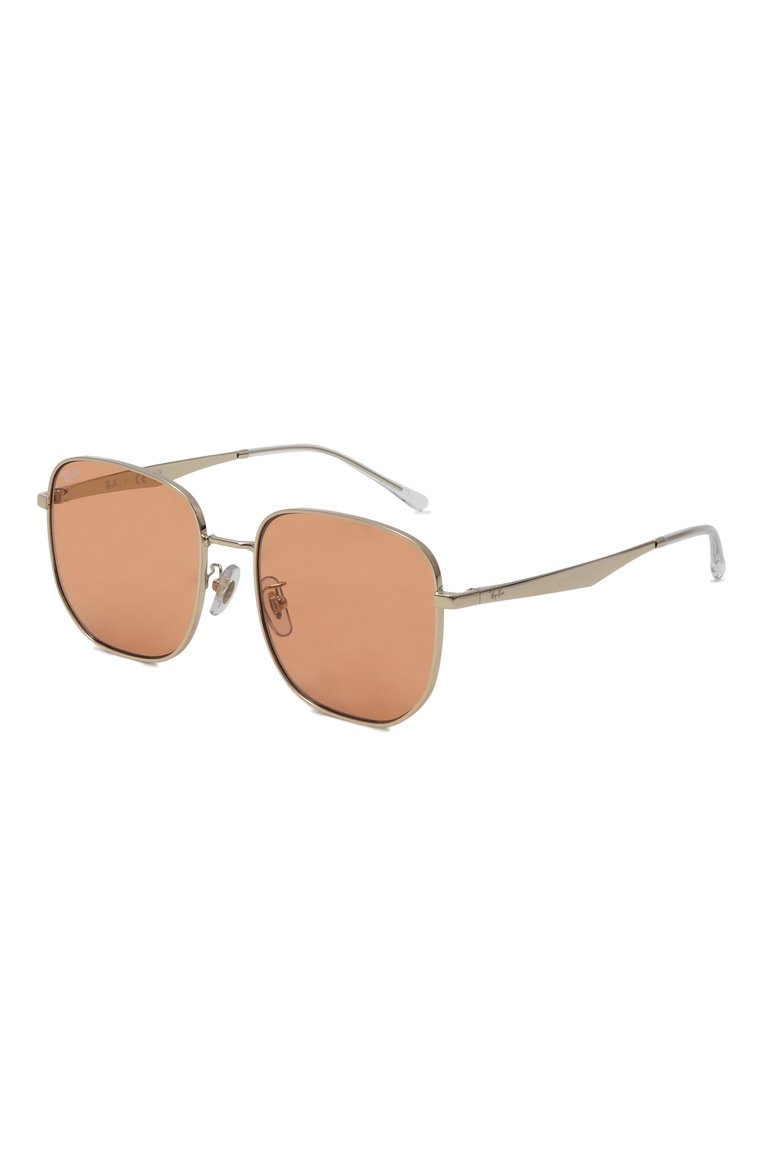 Женские солнцезащитные очки RAY-BAN оранжевого цвета, арт. 3713D-921374 | Фото 1 (Региональные ограничения белый список (Axapta Mercury): Не проставлено; Нос: Не проставлено; Материал: Металл; Тип очков: С/з; Оптика Гендер: оптика-женское; Очки форма: Квадратные)
