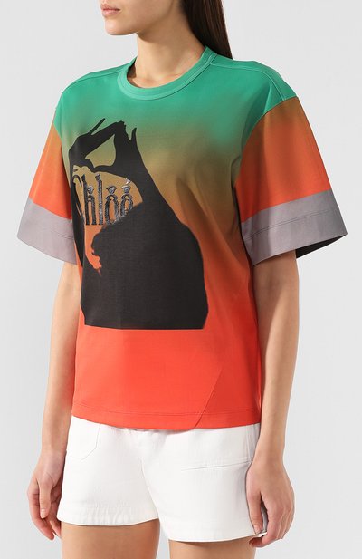 Хлопковая футболка CHLOÉ, арт. CHC19UJH03288, фото 3