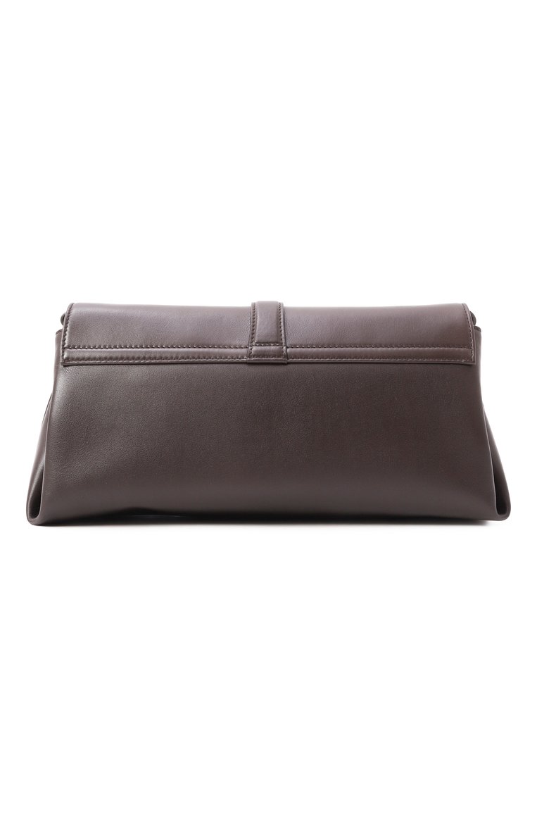 Женская сумка front flap FERRAGAMO темно-коричневого цвета, арт. 219794/779062 | Фото 6 (Драгоценные камни: Проставлено; Ремень/цепочка: На ремешке; Материал: Натуральная кожа; Материал сплава: Проставлено; Размер: medium)