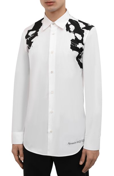 Хлопковая рубашка ALEXANDER MCQUEEN, арт. 682292/QS048, фото 3