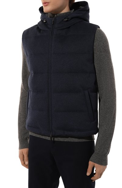 Пуховый жилет COLOMBO темно-синего цвета по цене 394000 руб., арт. GL00157/90772-50, фото 3 Пуховый жилет COLOMBO, арт. GL00157/90772-50, фото 3