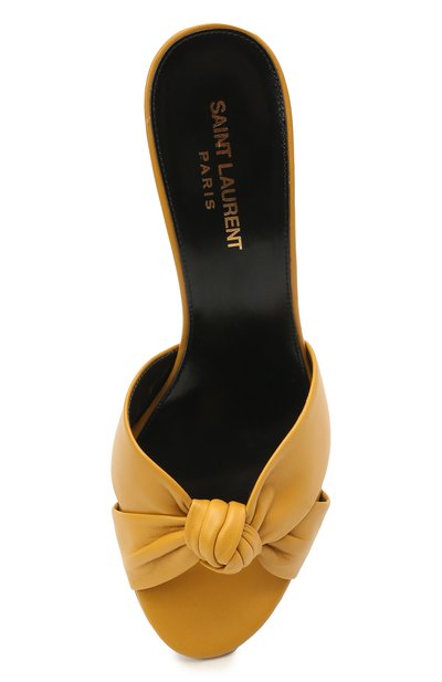 Кожаные мюли bianca SAINT LAURENT желтого цвета по цене 89950 руб., арт. 652739/20500, фото 5 Кожаные мюли bianca SAINT LAURENT, арт. 652739/20500, фото 5