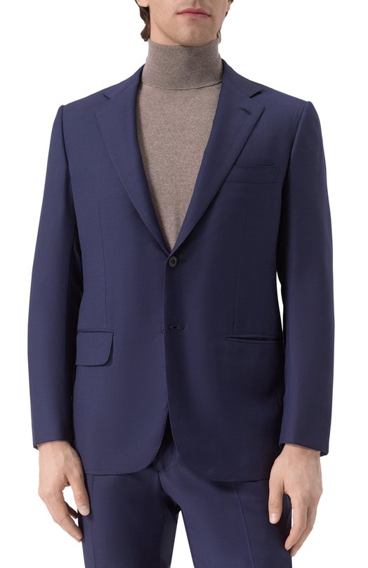 Шерстяной костюм Kiton UA81K0602E10 Синий  UA81K0602E10 Фото 4
