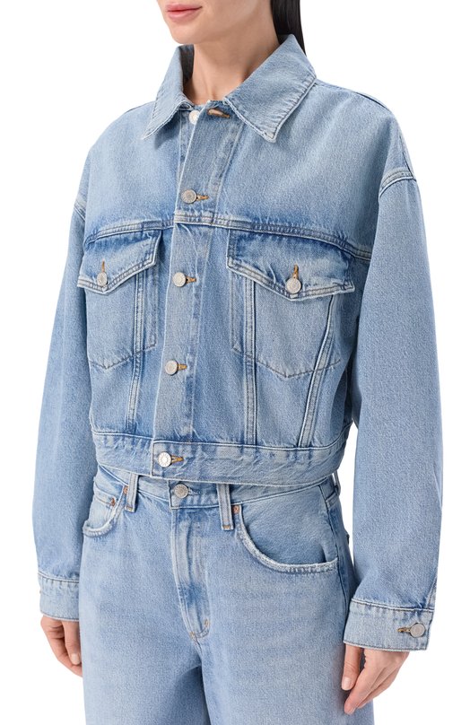 Джинсовая куртка Agolde A50471601 Голубой  A50471601 Фото 3