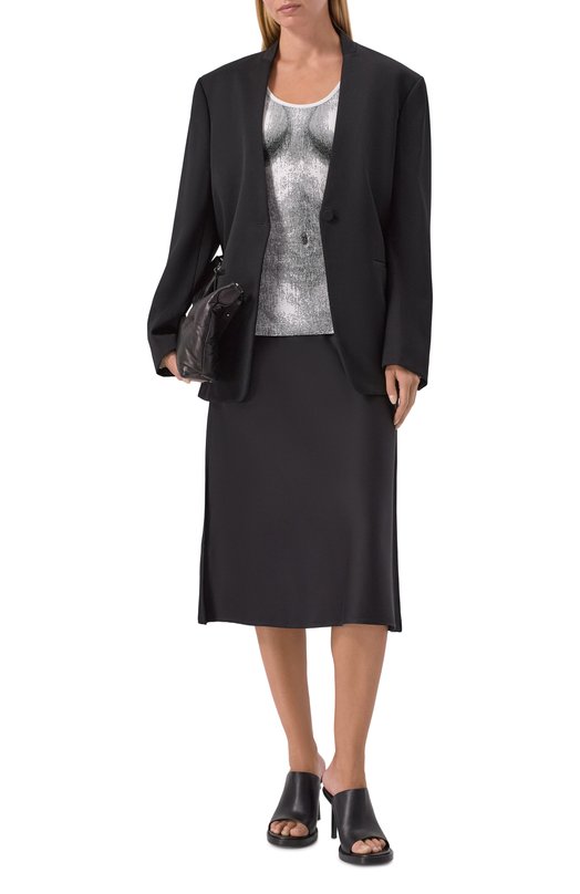 Хлопковая майка Moschino A1206/0535 Чёрно-белый  A1206/0535 Фото 2