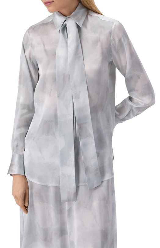 Атласная блузка Kiton D48407K0926E02 Серый  D48407K0926E02 Фото 3