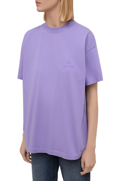 Хлопковая футболка BALENCIAGA, арт. 612965/TLV99, фото 3