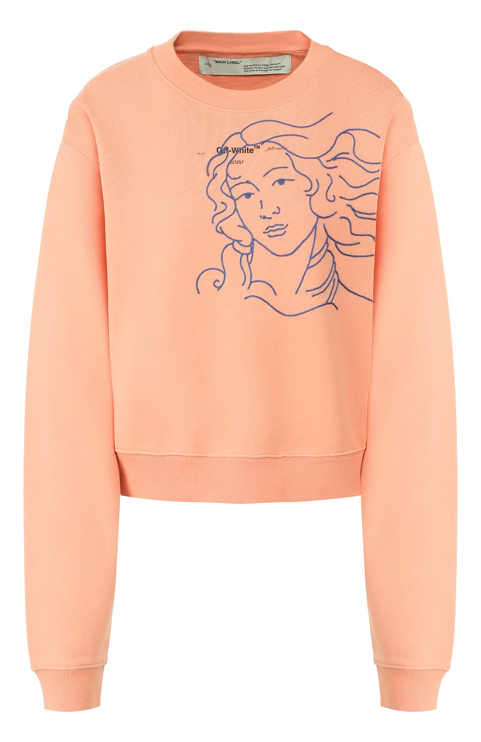 Хлопковый свитшот OFF-WHITE розового цвета по цене 32900 руб., арт. 0WBA026E190030602230, фото 1 Хлопковый свитшот OFF-WHITE, арт. 0WBA026E190030602230, фото 1