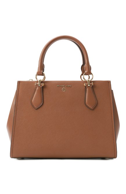 Женская сумка marilyn medium MICHAEL MICHAEL KORS коричневого цвета, арт. 30S2G6AS2L | Фото 1 (Материал сплава: Проставлено; Драгоценные камни: Проставлено; Размер: medium; Ремень/цепочка: На ремешке; Материал: Натуральная кожа)