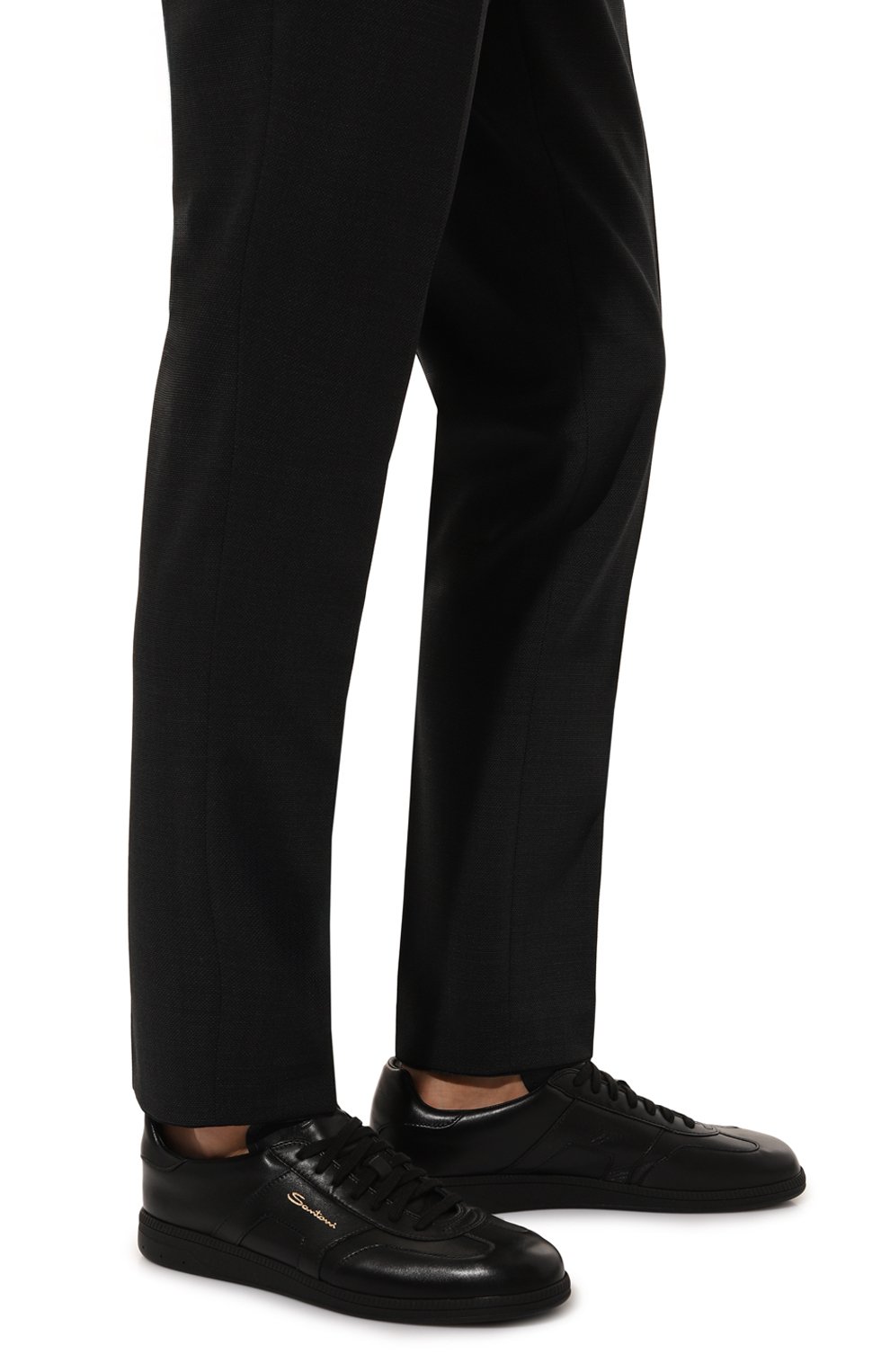 Кожаные кеды dbs-olympic SANTONI, арт. MBPG22031NERTESM, фото 3