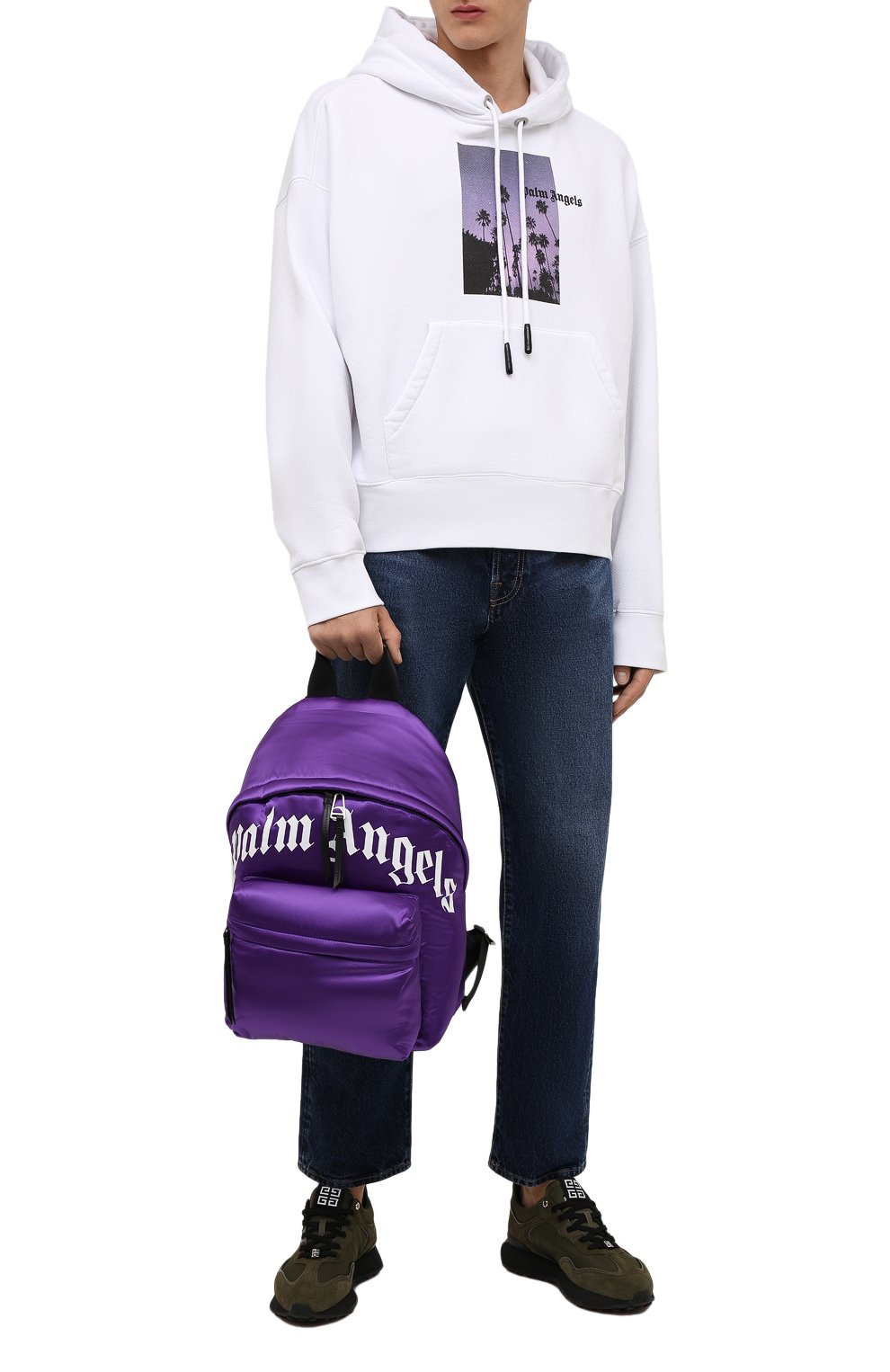 Текстильный рюкзак PALM ANGELS фиолетового цвета по цене 74600 руб., арт. PMNB012F21LEA0013701, фото 3 Текстильный рюкзак PALM ANGELS, арт. PMNB012F21LEA0013701, фото 3