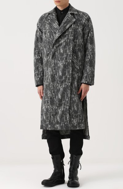 Шерстяное пальто асимметричного кроя с отложным воротником MANUEL MARTE, арт. C7102-3, фото 3