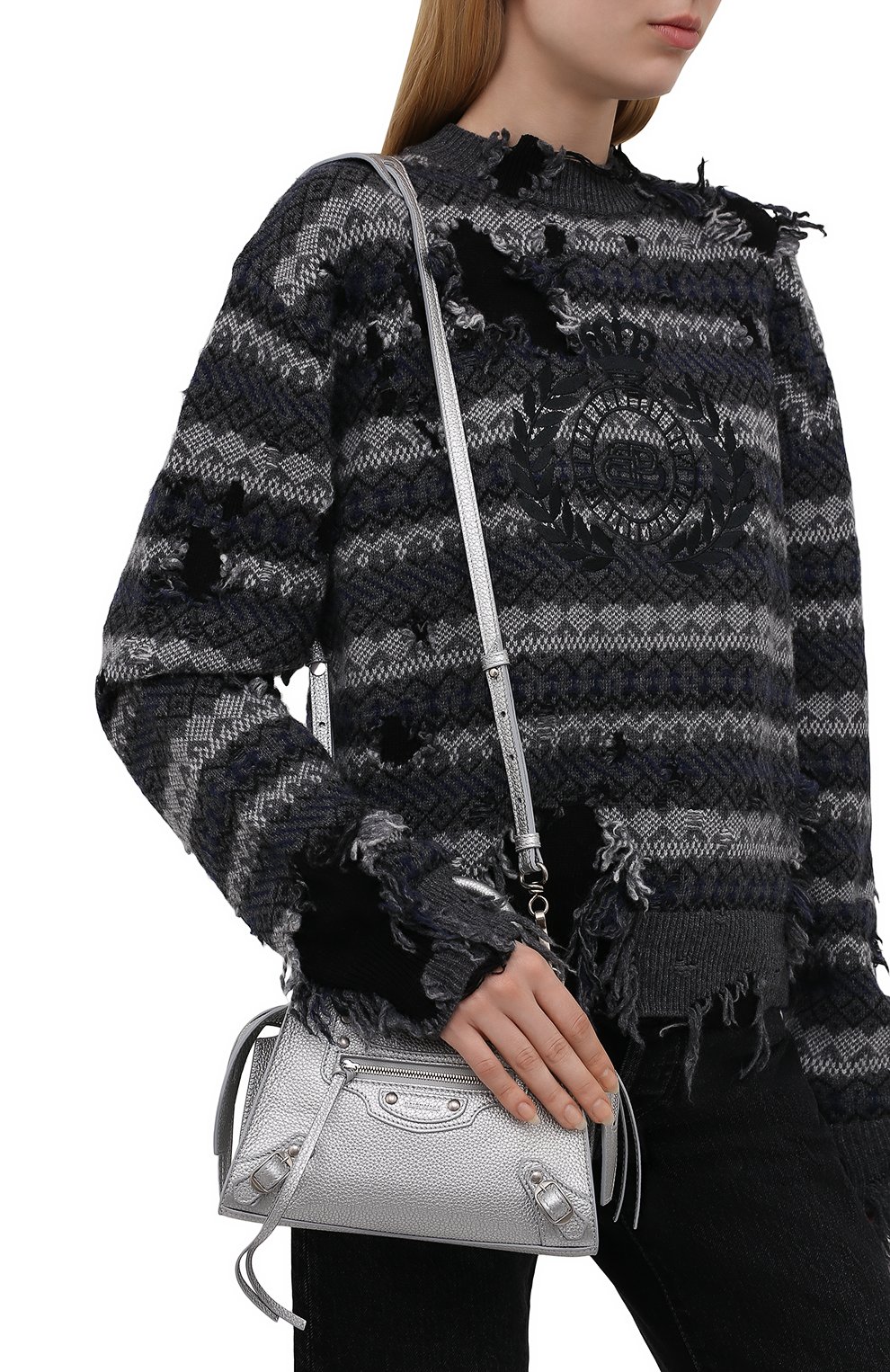 Сумка neo classic city mini BALENCIAGA серебряного цвета по цене 183000 руб., арт. 638524/15YKY, фото 5 Сумка neo classic city mini BALENCIAGA, арт. 638524/15YKY, фото 5