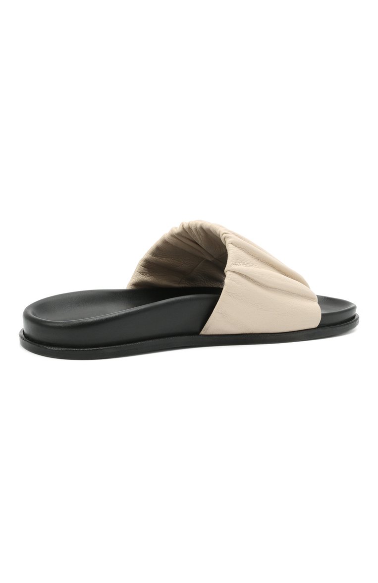 Женские кожаные шлепанцы ELLEME бежевого цвета, арт. ARIES SANDAL/LEATHER | Фото 4 (Материал внутренний: Натуральная кожа; Подошва: Платформа; Материал внешний: Натуральная кожа)