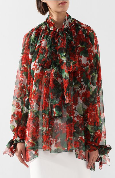 Шелковая блузка DOLCE & GABBANA, арт. F71Y6T/HS1ZV, фото 3