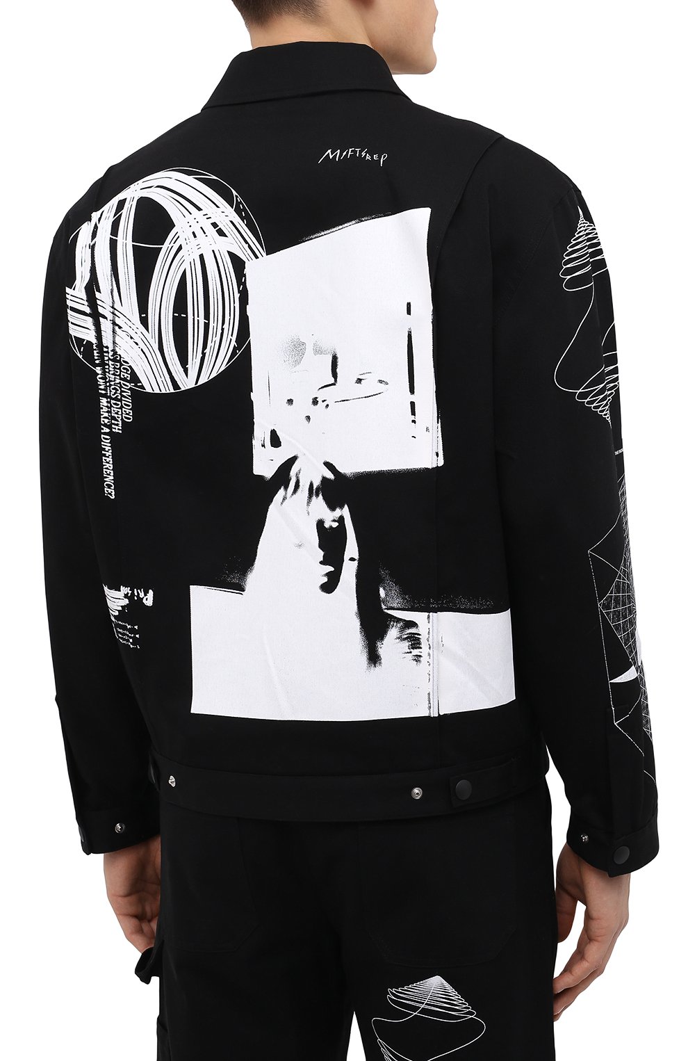 Хлопковая куртка MSFTSREP черного цвета по цене 39950 руб., арт. 31MSFH100S1/218763, фото 4 Хлопковая куртка MSFTSREP, арт. 31MSFH100S1/218763, фото 4