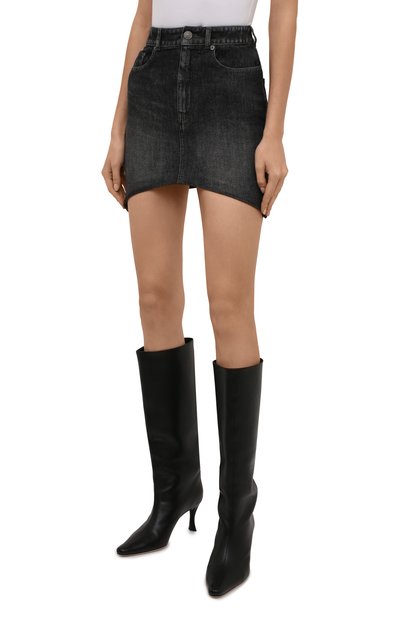 Джинсовая юбка BALENCIAGA серого цвета по цене 69950 руб., арт. 675236/TJW78, фото 3 Джинсовая юбка BALENCIAGA, арт. 675236/TJW78, фото 3