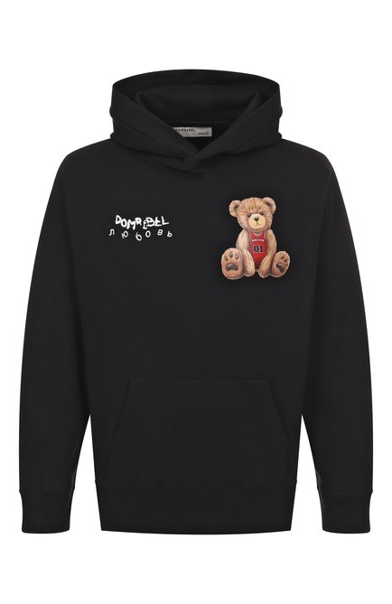 Мужской хлопковое худи DOMREBEL черного цвета по цене 0 руб., арт. M GAMEBEAR/PULL0VER H00DIE | Фото 1