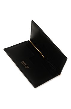 Мужской кожаный зажим для купюр TOM FORD черного цвета, арт. Y0340T/LCL168 | Фото 3 (Материал: Натуральная кожа; Нос: Не проставлено; Материал сплава: Проставлено)