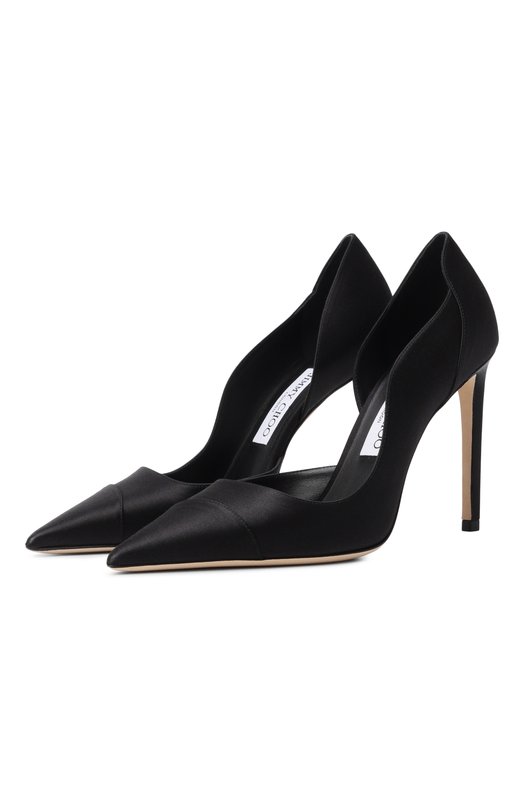 Текстильные туфли Brigitte 100 Jimmy Choo BRIGITTE100SAT Чёрный BRIGITTE100SAT