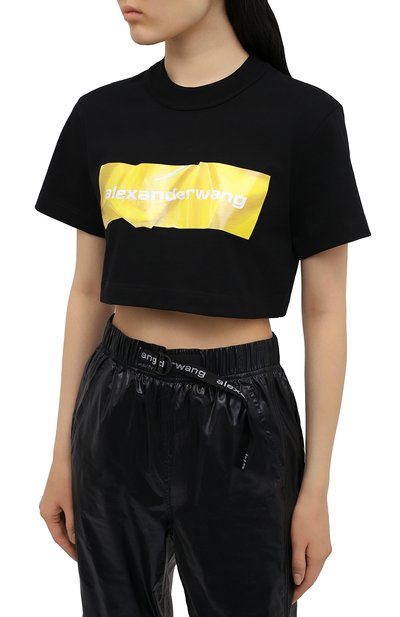 Хлопковая футболка ALEXANDER WANG черного цвета по цене 19950 руб., арт. 1CC2211002, фото 3 Хлопковая футболка ALEXANDER WANG, арт. 1CC2211002, фото 3