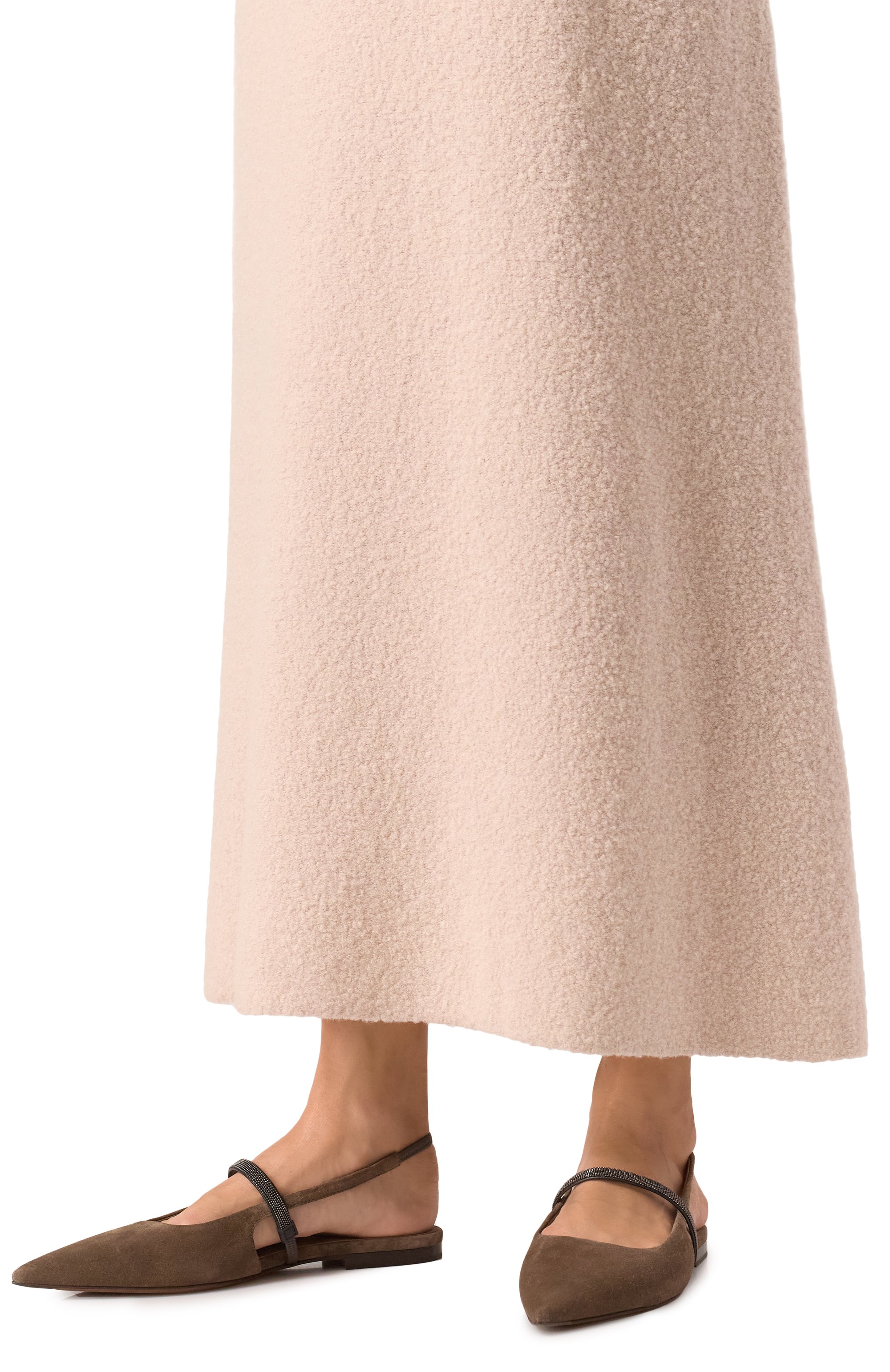 Замшевые балетки BRUNELLO CUCINELLI коричневого цвета по цене 120500 руб., арт. MZSFCB1214, фото 3 Замшевые балетки BRUNELLO CUCINELLI, арт. MZSFCB1214, фото 3