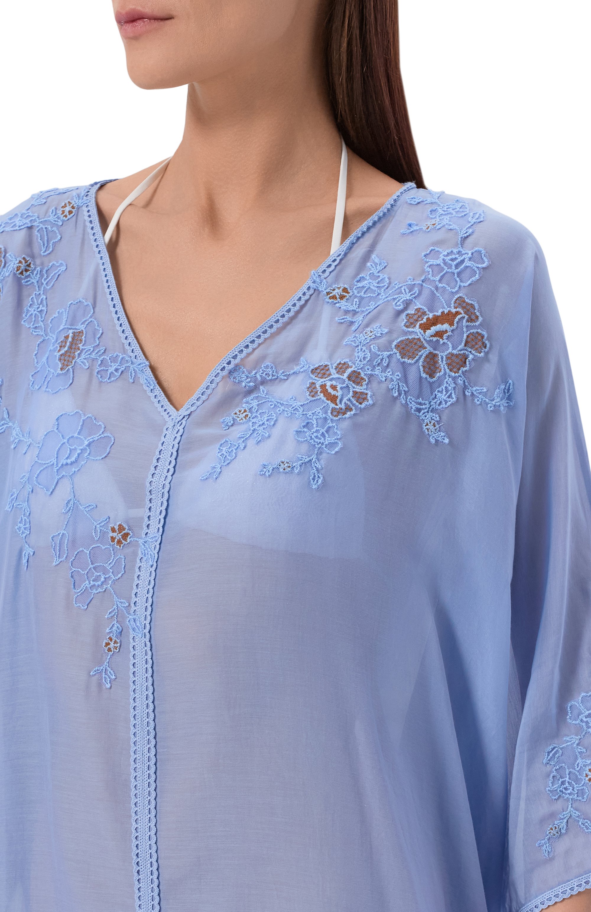 Туника из хлопка и шелка ERMANNO SCERVINO, арт. D484Q622XYR, фото 4