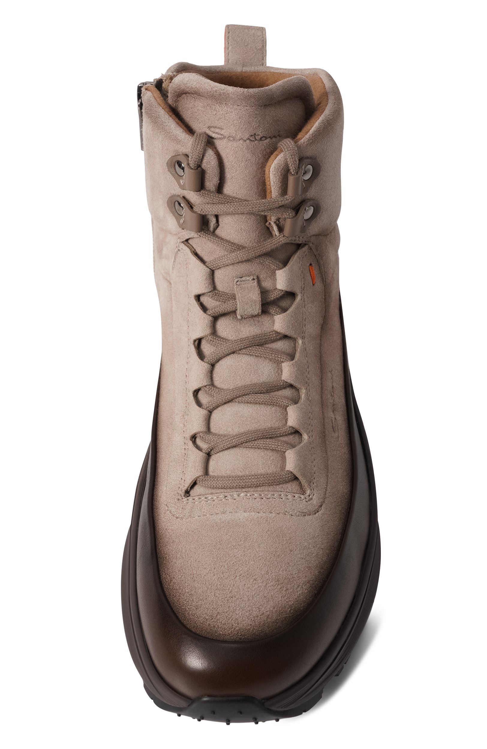 Замшевые ботинки SANTONI бежевого цвета по цене 106500 руб., арт. MBBG22268SNEKUII, фото 5 Замшевые ботинки SANTONI, арт. MBBG22268SNEKUII, фото 5