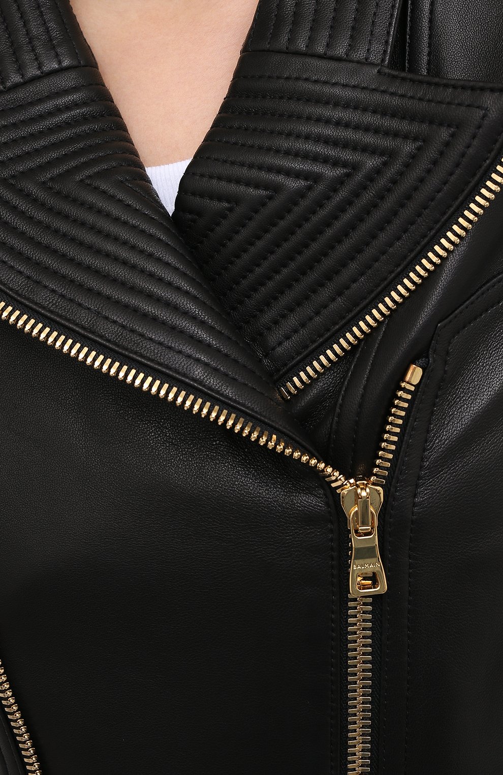 Кожаная куртка BALMAIN черного цвета по цене 298000 руб., арт. UF18249/L025, фото 6 Кожаная куртка BALMAIN, арт. UF18249/L025, фото 6