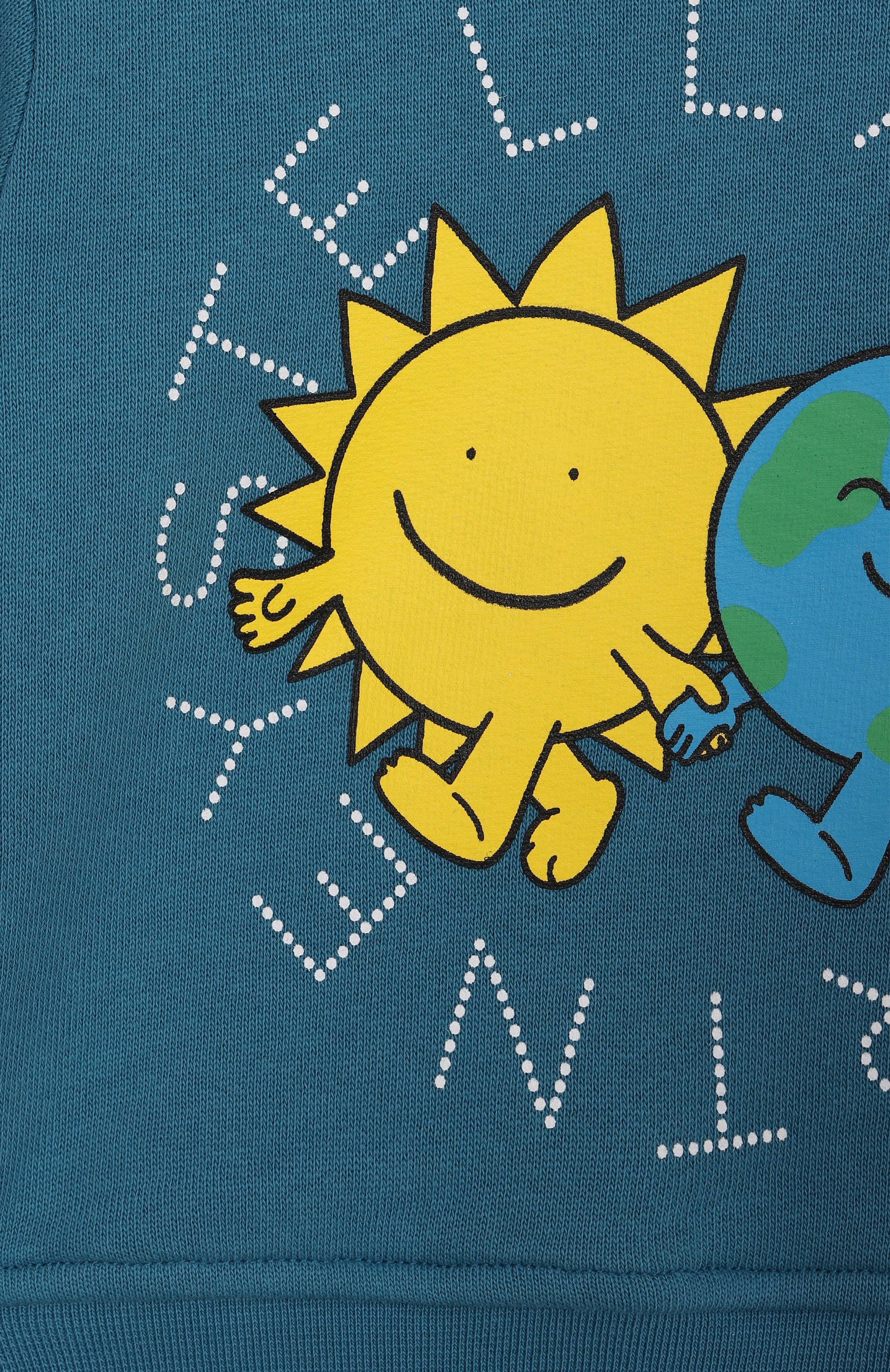 Хлопковый свитшот STELLA MCCARTNEY тёмно-голубого цвета по цене 11450 руб., арт. TX4520, фото 3 Хлопковый свитшот STELLA MCCARTNEY, арт. TX4520, фото 3